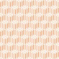 Seamless peach fuzz color striped pattern geometric cube background. vector