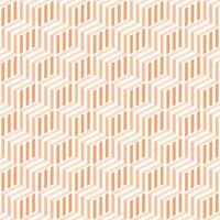 Seamless peach fuzz color striped pattern geometric cube background. vector