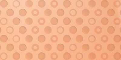 Various 3D circle shape pattern paper cut style on peach fuzz background illustration. vector