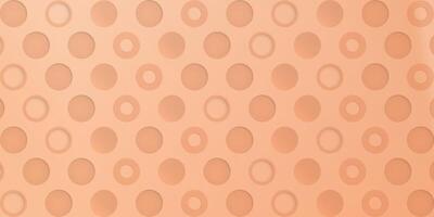 Various 3D circle shape pattern paper cut style on peach fuzz background illustration. vector