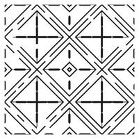 Monochrome Square Line Pattern Illustrator vector