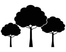 Nature trees outline vector