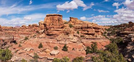 Travel and Tourism - Scenes of the Western United States. Red Rock Formations Near Canyonlands National Park, Utah. Canyonlands National Park, Utah. photo