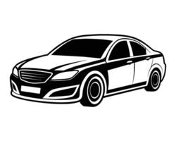 Modern car silhouette illustration vector