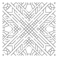 Monochrome Square Line Pattern Illustrator vector