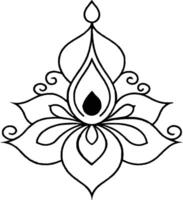 Abstract Geometric Design Element Flower illustration vector