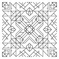 Monochrome Square Line Pattern Illustrator vector