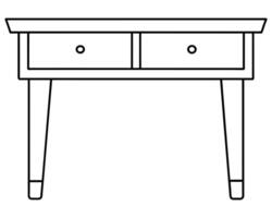 Desk table with drawers illustration vector