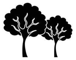 Nature trees outline vector