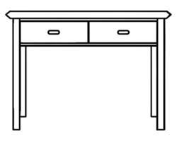 Desk table with drawers illustration vector