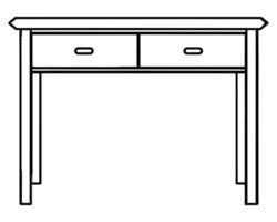 Desk table with drawers illustration vector