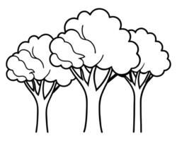 Nature trees outline vector