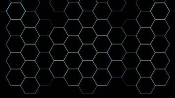 Digital hexagon dimension faster moving wire protection and change color to red in the end video