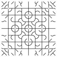 Monochrome Square Line Pattern Illustrator vector