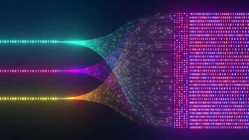 colorato illustrativo 3d animazione di neurale Rete in profondità apprendimento, chatbot, artificiale intelligenza video