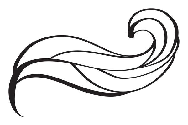 Spring Abstract Leaf line Icon. Vintage Minimal Style Illustration for kids book design or web, logo eco product