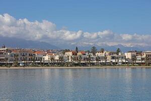 Rethimno, Greece, Friday 15 March 2024 Crete island holidays exploring the city old port riviera luxury yachts close up summer background carnival season high quality big size printings photo