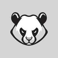 Angry looking panda logo illustration sports or team logo vector