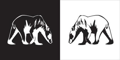 Illustration graphics of bear icon vector