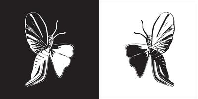 ilustración gráficos de mariposa icono vector