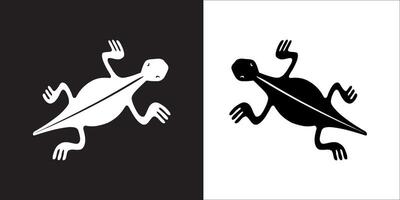 Illustration graphics of lizard icon vector