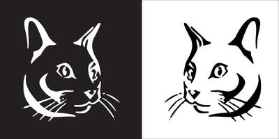 ilustración gráficos de gato cara icono vector