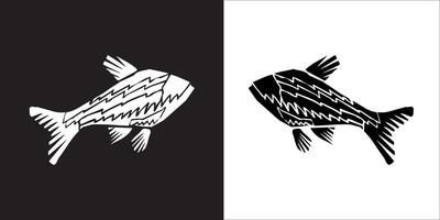 Illustration graphics of fish icon vector