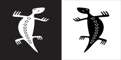 Illustration graphics of lizard icon vector