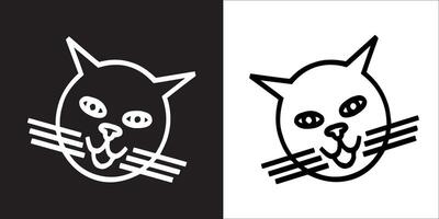 Illustration graphics of cat face icon vector