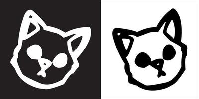 Illustration graphics of cat face icon vector