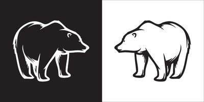 Illustration graphics of bear icon vector