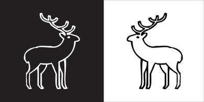 Illustration graphics of deer icon vector