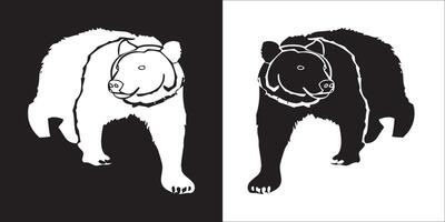 Illustration graphics of bear icon vector