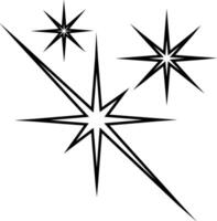 Star icon . Twinkling star illustration sign. Sparkles symbol. Shining burst logo. vector