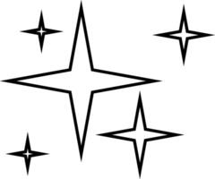 Star icon . Twinkling star illustration sign. Sparkles symbol. Shining burst logo. vector