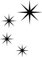 Star icon . Twinkling star illustration sign. Sparkles symbol. Shining burst logo. vector