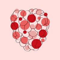 Hand-painted circles of raspberry in various sizes are neatly arranged on a vibrant pink background. The circles vary in shades of raspberry, creating a visually pleasing pattern against the backdrop vector