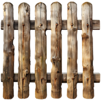 Wooden fence isolated on transparent background png