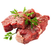 Raw beef meat isolated on transparent background png