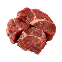 Raw beef meat isolated on transparent background png