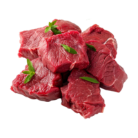 Raw beef meat isolated on transparent background png