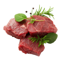 Raw beef meat isolated on transparent background png