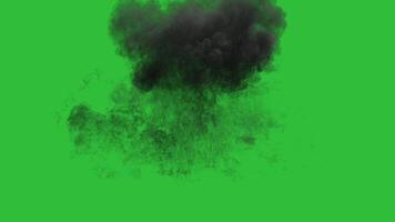 Explosion fire on green background video