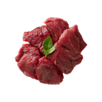Raw beef meat isolated on transparent background png