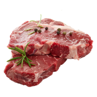 Raw beef meat isolated on transparent background png