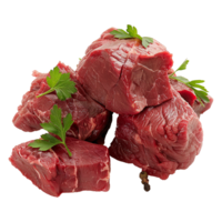 Raw beef meat isolated on transparent background png