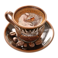 Türkisch Kaffee isoliert auf transparent Hintergrund png