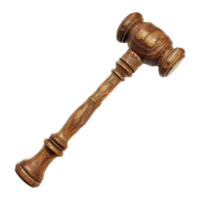 Judge hammer isolated on transparent background png