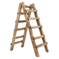 Wooden ladder isolated on transparent background png