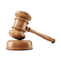 Judge hammer isolated on transparent background png